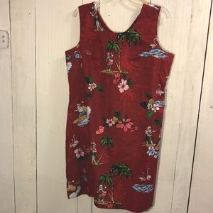 Hawaiian hangover Christmas Island fitted dress
